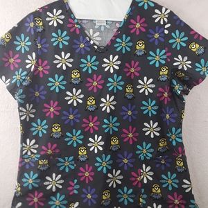 Scrub Top Ladies Minions Design